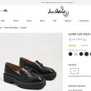 Sam Edelman Laurs Lug Sole Loafer (Size 8 Women's)